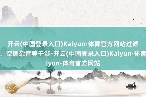 开云(中国登录入口)Kaiyun·体育官方网站过滤键盘敲击、空调杂音等干涉-开云(中国登录入口)Kaiyun·体育官方网站
