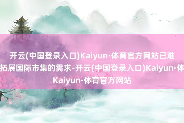 开云(中国登录入口)Kaiyun·体育官方网站已难以满足企业拓展国际市集的需求-开云(中国登录入口)Kaiyun·体育官方网站