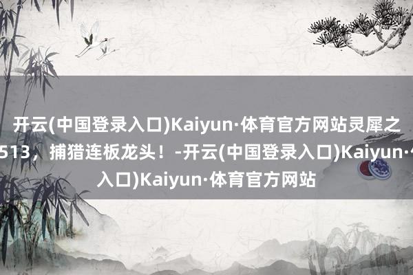 开云(中国登录入口)Kaiyun·体育官方网站灵犀之遇: 涨停密码513，捕猎连板龙头！-开云(中国登录入口)Kaiyun·体育官方网站